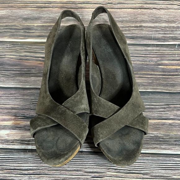 Ugg Hazel II Strappy Brown Suede Women's Wedges - Picture 7 of 8